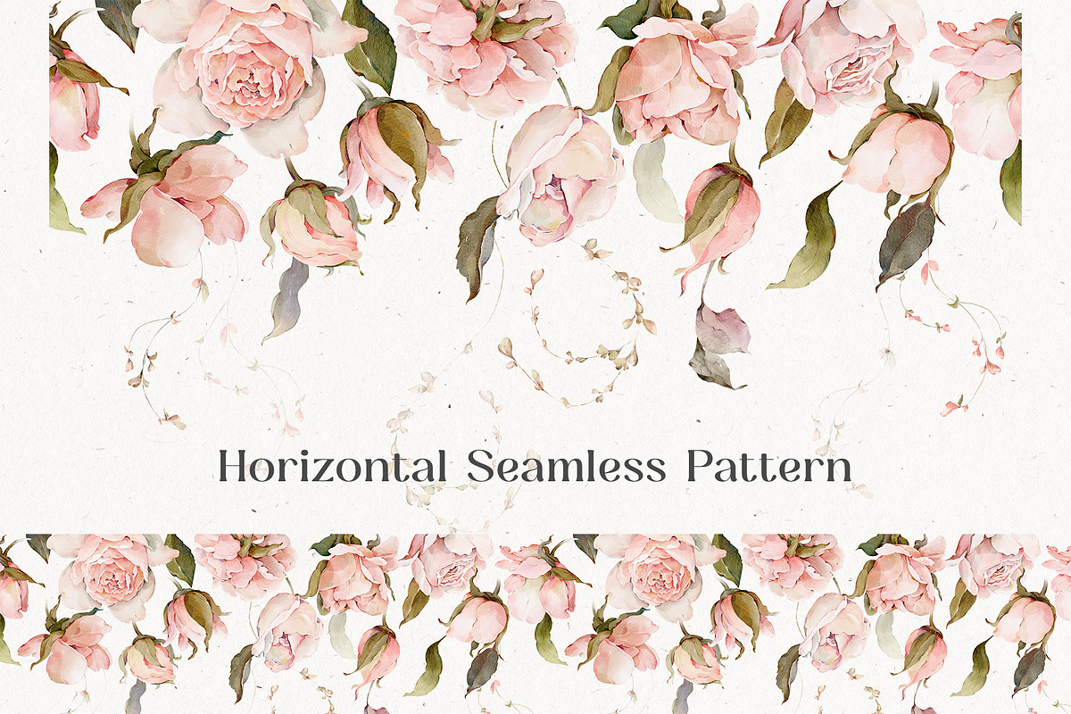 Watercolor Rose Floral Elements, a Decorative Illustration by Damian Roh (Photo 10 of 13)