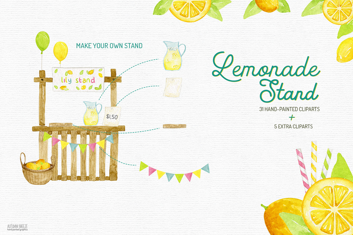 Lemonade Stand Clipart, a Food Illustration by Autumn Breeze (Photo 2 of 4)