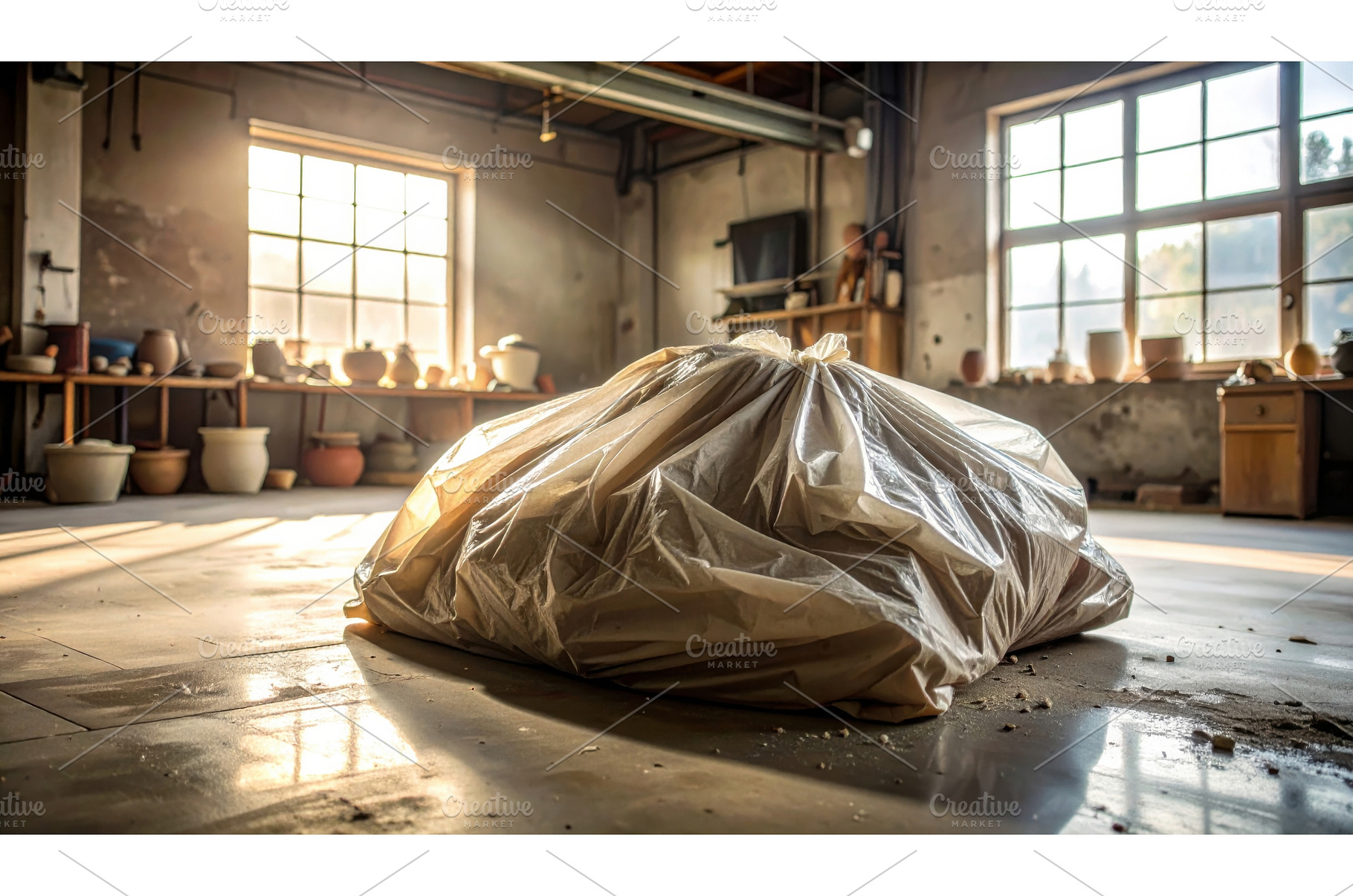 Large sack of raw materials sitting, an Arts & Entertainment Photo by Igor Tichonow