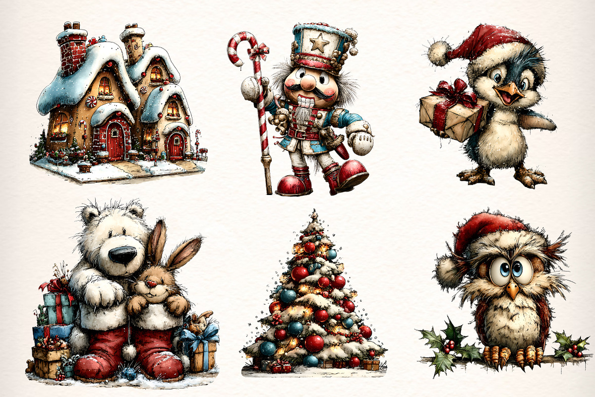 Whimsical Winter Clipart, an Illustration by Dream Creation (Photo 3 of 7)