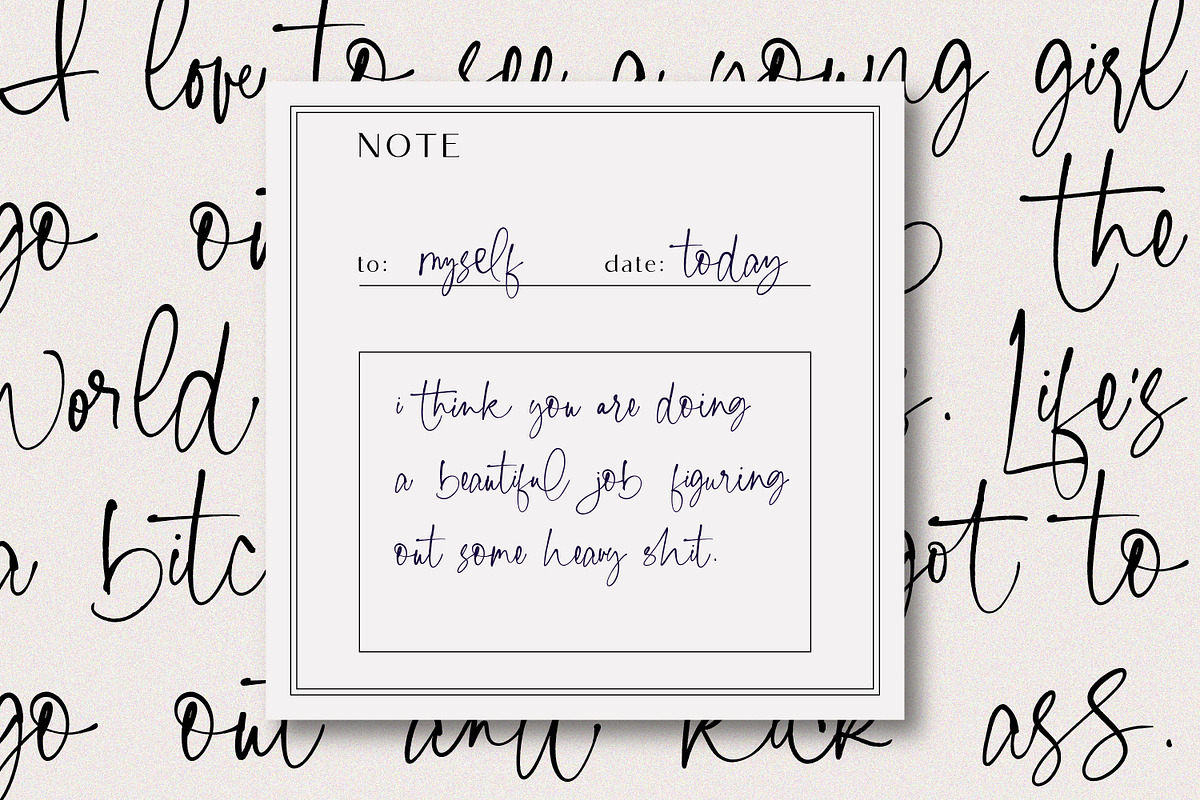 Houstonfield//Modern Script Font, a Handwritten Font by PeachCreme (Photo 10 of 13)