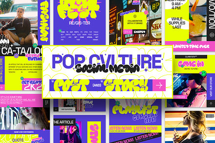 Pop Cult - Instagram Template, a Social Media Template by Sixtysix Labs