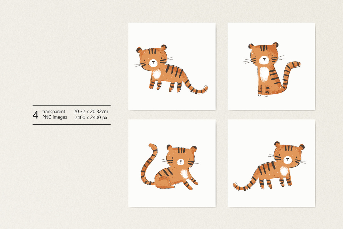 Pattern with tigers, a Pattern Graphic by Olena Kuznietsova (Photo 3 of 4)