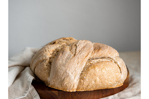 Minimalist sourdough bread loaf
