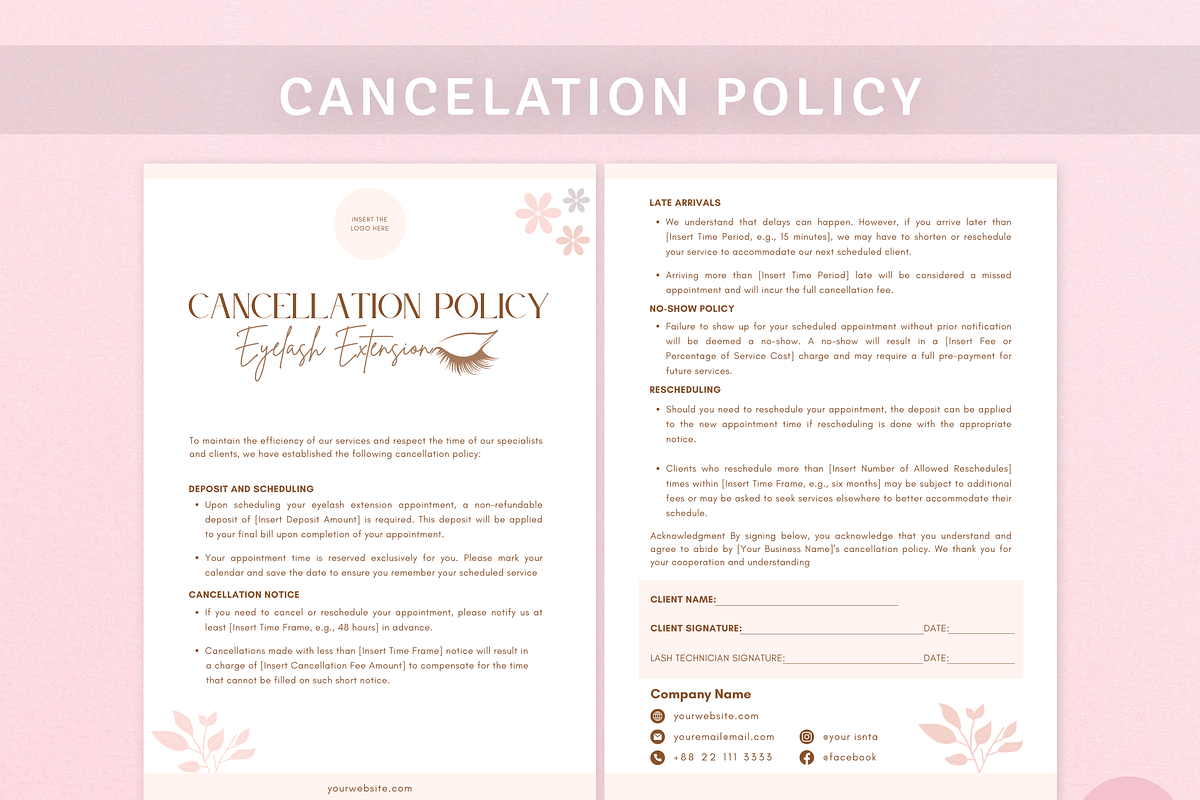Eyelash Extension Forms Bundle, a Templates & Theme by MondaySpark (Photo 7 of 11)