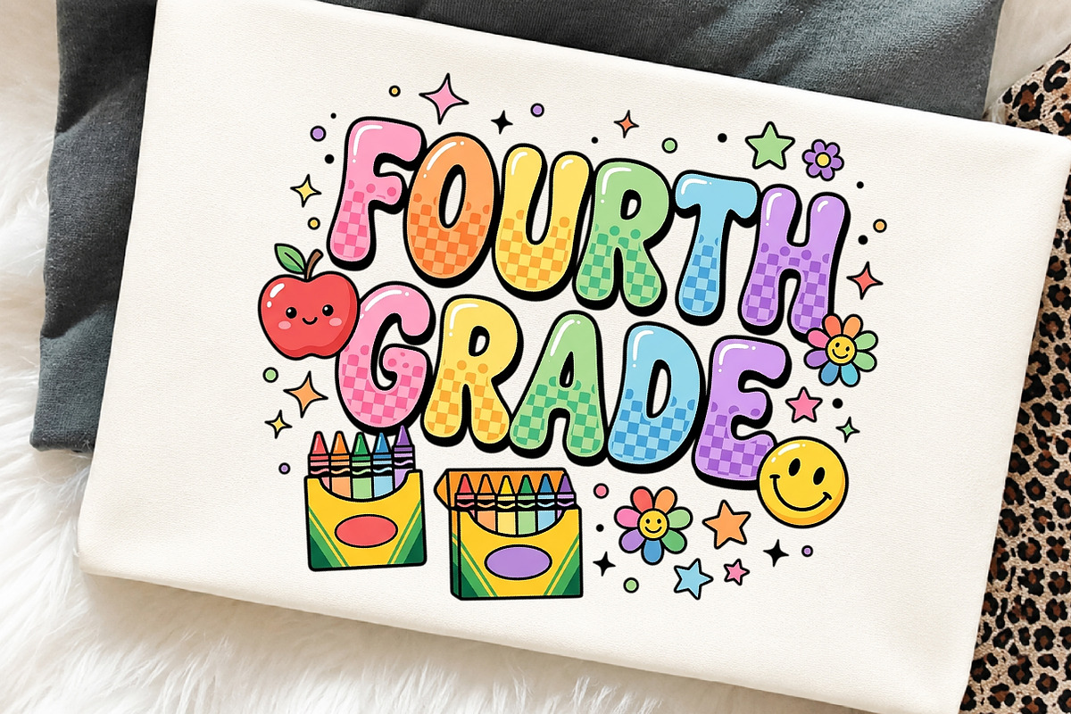 Fourth Grade Striped Back to School, a Transportation Illustration by Digital Artistic99 (Photo 7 of 8)
