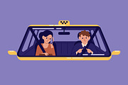 Taxi driver with customers set, a Person Illustration by Good Studio (Thumbnail 2 of 5)
