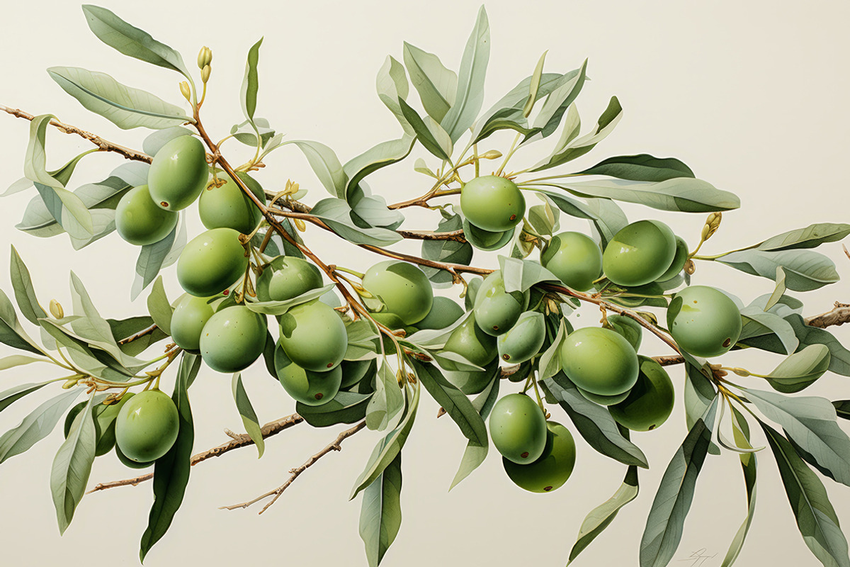 Fruit tree branch. Collection, a Food Illustration by Handmadefont (Photo 3 of 12)
