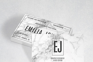 White Marble Bussiness Card Template