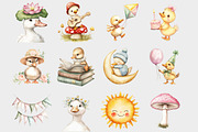 Watercolor Baby Goose Clipart, a Seasonal Illustration by Design Market (Thumbnail 3 of 4)