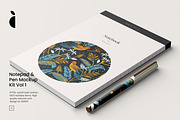 Notepad & Pen Mockup Kit, a Books & Magazine Mockup by Catkie - Digital Art (Thumbnail 1 of 7)