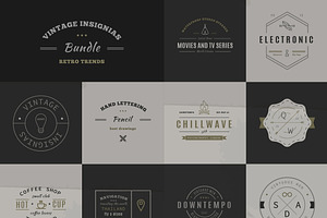 34 Trendy Retro Vintage Insignias