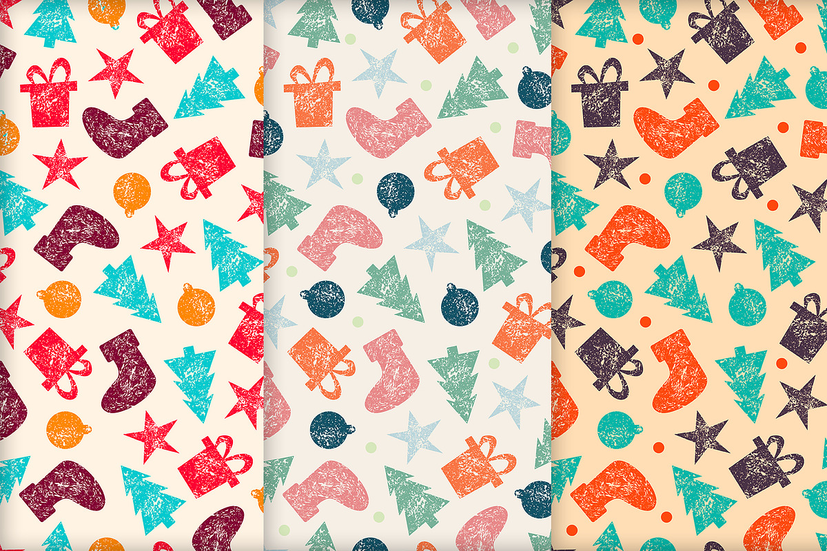 Vector Christmas Pattern Set (Sale), a Pattern Graphic by Chloe's Illustrations (Photo 2 of 10)