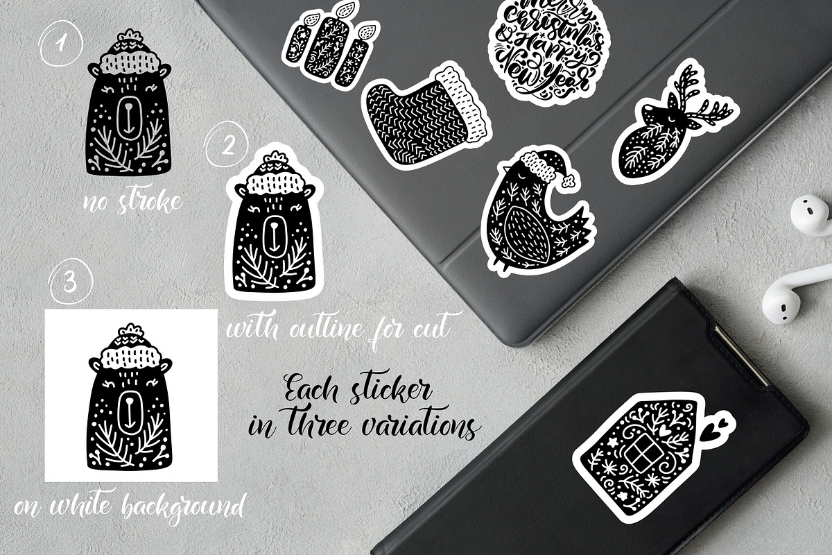 Christmas Scandinavian Stickers, an Object Graphic by Happy Letters (Photo 6 of 6)