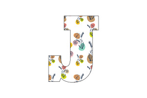 Colorful Floral Alphabets A-Z