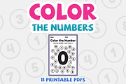 Coloring numbers, 1 to 10 math, an Education Illustration by TukTuk Design (Thumbnail 6 of 7)