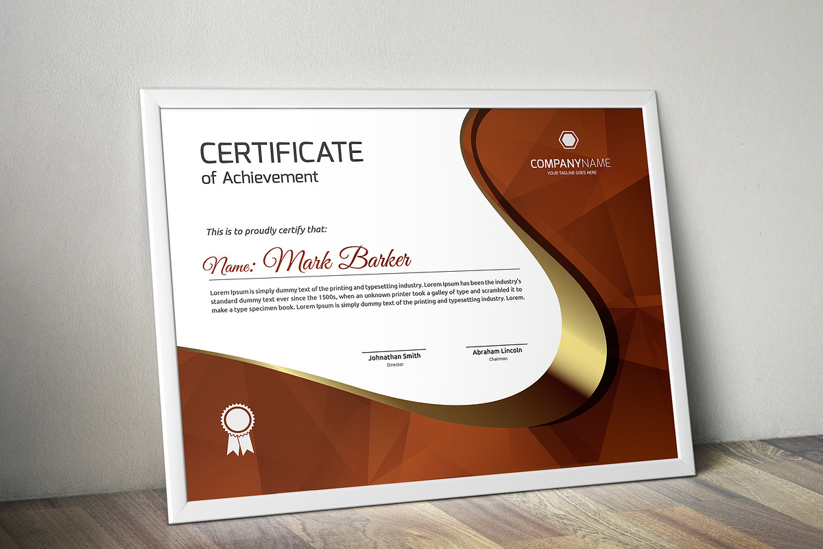 Certificate Word | PSD | AI, a Stationery Template by Curve Design (Photo 3 of 3)