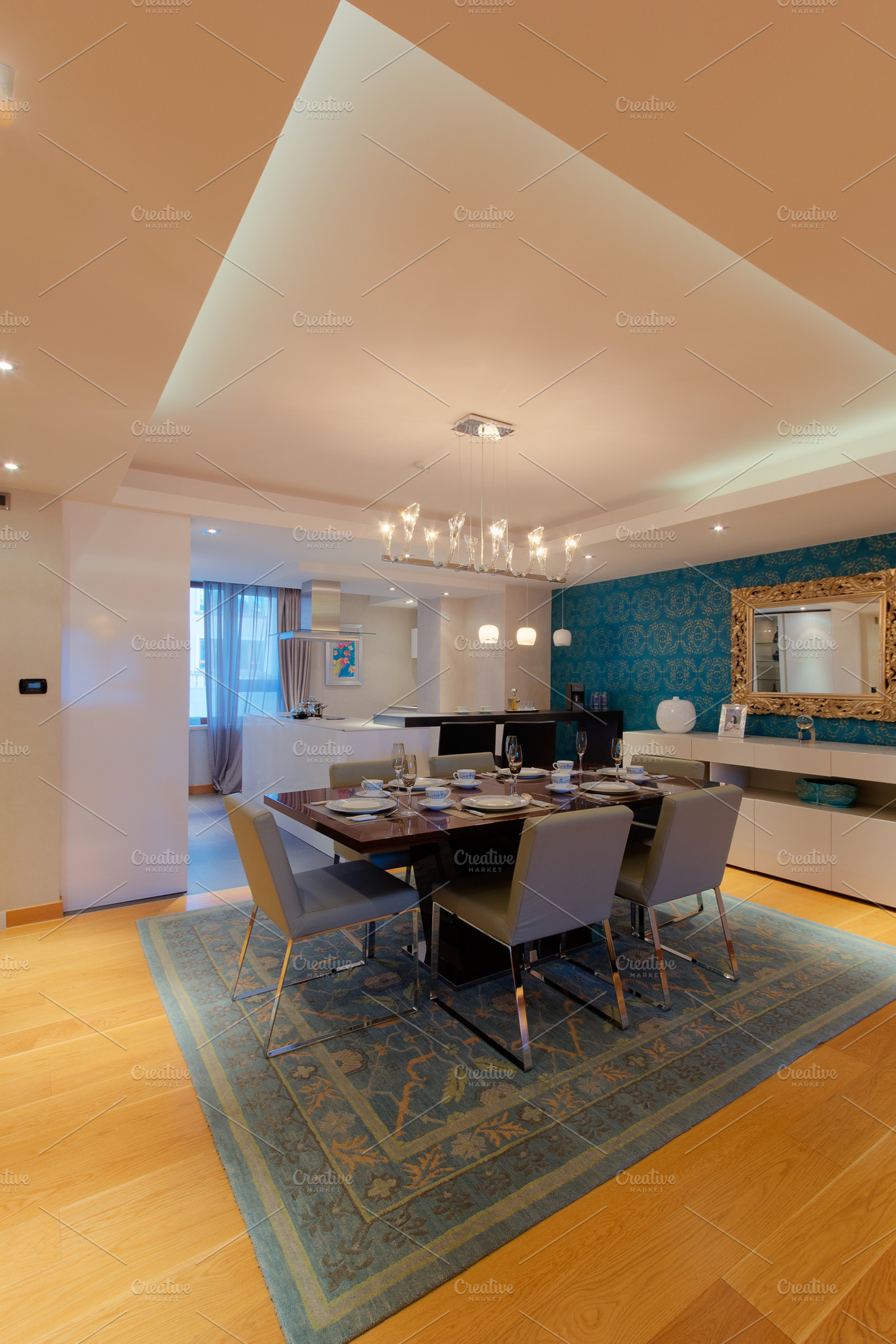 Kitchen interior containing beige, cabinet, and cabinets, an Architecture Photo by oyunerdene99