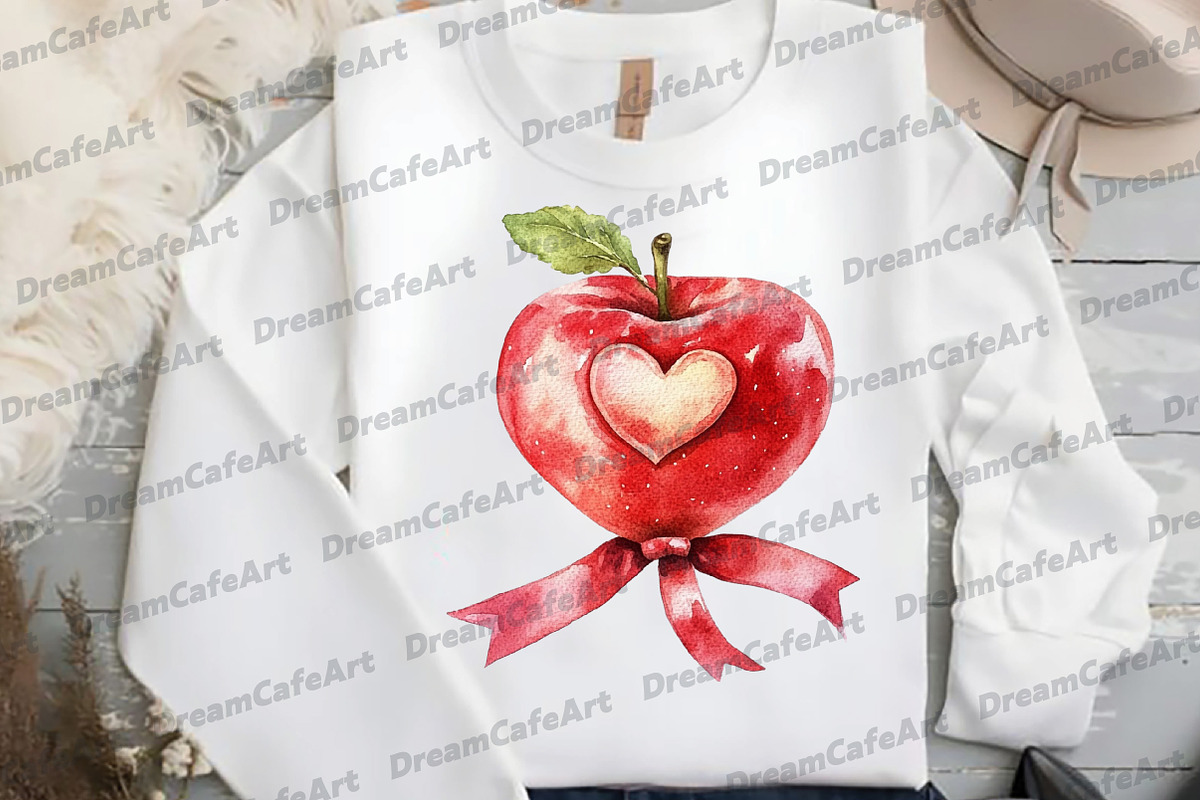 Apple Clipart Bundle, Watercolor PNG, an Illustration by DreamCafeArt (Photo 5 of 7)