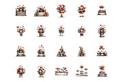Valentines Cupcakes Clipart PNG, an Illustration by SinaCreation (Thumbnail 2 of 11)
