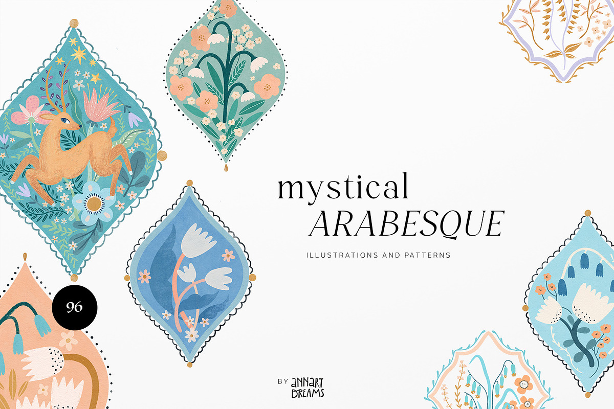 Mystical Arabesque, a Decorative Illustration by annartdreams (Photo 1 of 12)