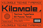 Kilomole-Techno Typeface, a Symbol Font by takoliko (Thumbnail 1 of 14)