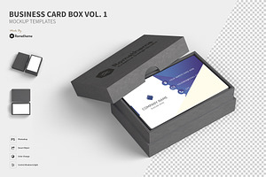 Business Card Box Mockup Template