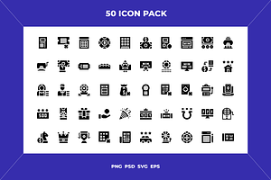 Lottery icons, an Outline Icon by Wencory