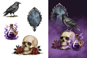 Halloween Watercolor Collection, a Seasonal Illustration by IrynaPanashii (Thumbnail 3 of 19)