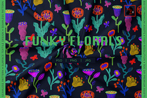 Funky Florals - Seamless Patterns