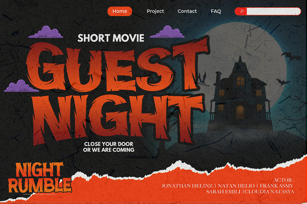 NIGHT RUMBLE - Strong Textured Typef, a Font by Gassstype (Photo 4 of 8)