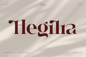 Hegilra – Modern Elegant Serif Font, a Font by Graphicxell