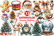 Vintage Drawing Christmas Clipart, an Illustration by Dream Creation (Thumbnail 1 of 7)