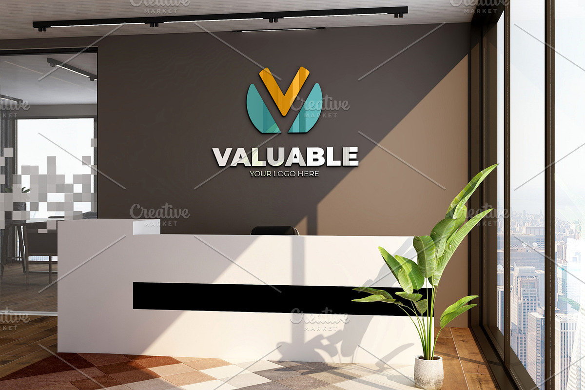 PSD Reception Room Logo Mockup, a Product Mockup by Ayy (Photo 10 of 11)