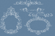 Vintage White Damask Baroque Set, a Decorative Illustration by AlenaVlasko stock Market (Thumbnail 8 of 9)
