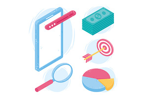 digital marketing icons, a Technology Illustration by studiogstock