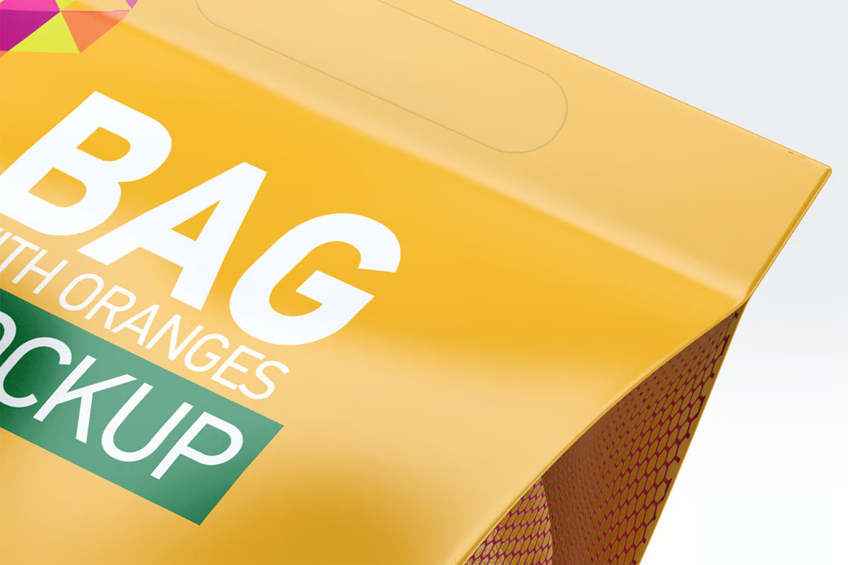 Bag with Oranges Mockup, a Packaging Mockup by Hubzway (Photo 3 of 7)