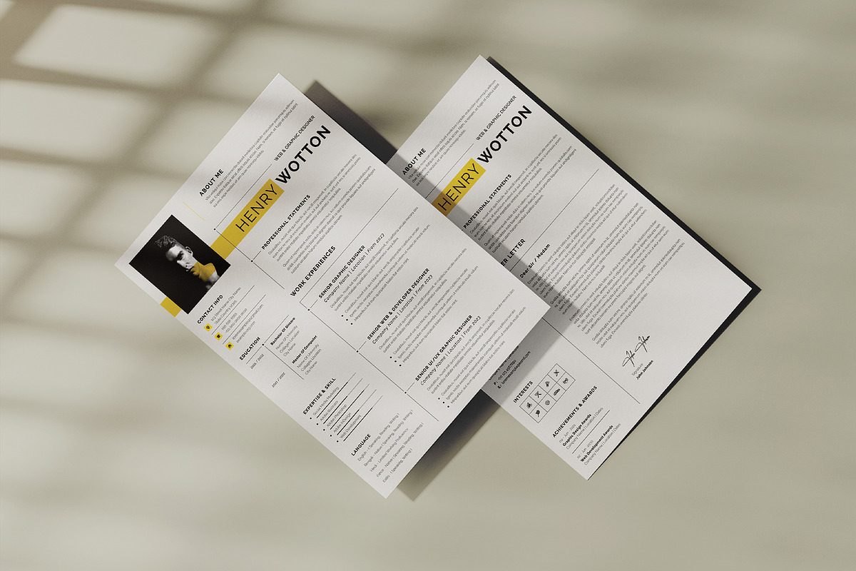 Professional Resume C/V Template, a Resume Template by Cleffon_Graphic_Studio (Photo 2 of 4)