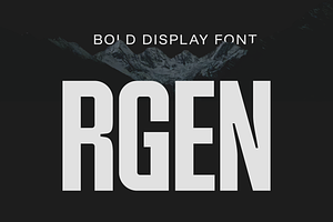 Rgen-Bold Condensed Display Font, a Sans Serif Font by Ebad Designs
