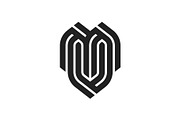 Monogram Letter MV VM Logo, a Branding & Logo Template by Buqancreative (Thumbnail 1 of 4)