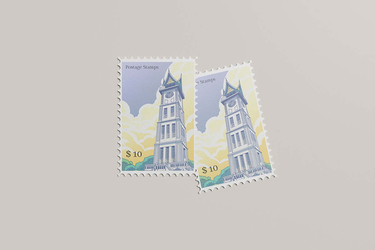 Postage Stamps mockup, a Print Template by simuradi (Photo 4 of 5)
