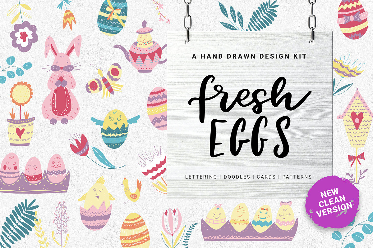 Fresh Eggs - Easter design kit, an Object Graphic by Gray Cat Graphics (Photo 1 of 15)