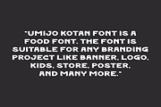 Umijo Kotan - Food Font, a Sans Serif Font by Iqsiart Studio (Thumbnail 5 of 7)