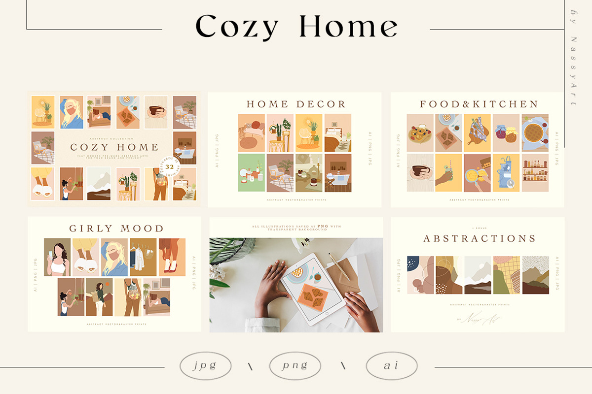Abstract Bundle Posters Prints 325+, a Decorative Illustration by NassyArt (Photo 4 of 15)