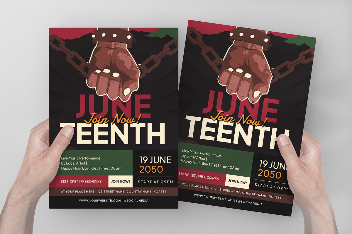 June Teenth Flyer, a Flyer Template by Annora Studio (Photo 4 of 5)