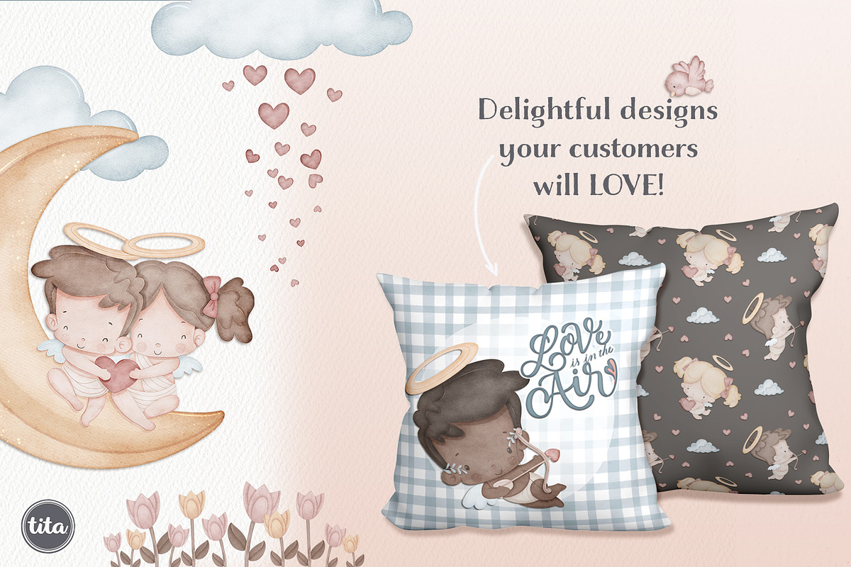 Falling in Love clip art set, a Seasonal Illustration by Tita Creative Studio (Photo 6 of 7)