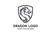 Dragon Powerful Emblem Logo Design, a Branding & Logo Template by Megafox Studio (Thumbnail 1 of 2)