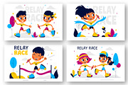 8 Relay Race Sports Illustration, a Sport Illustration by denayunebgt (Thumbnail 2 of 3)