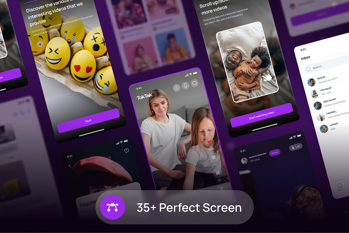TokTak - Social Media App UI KIT, an App Template by CreativeUI (Photo 6 of 6)
