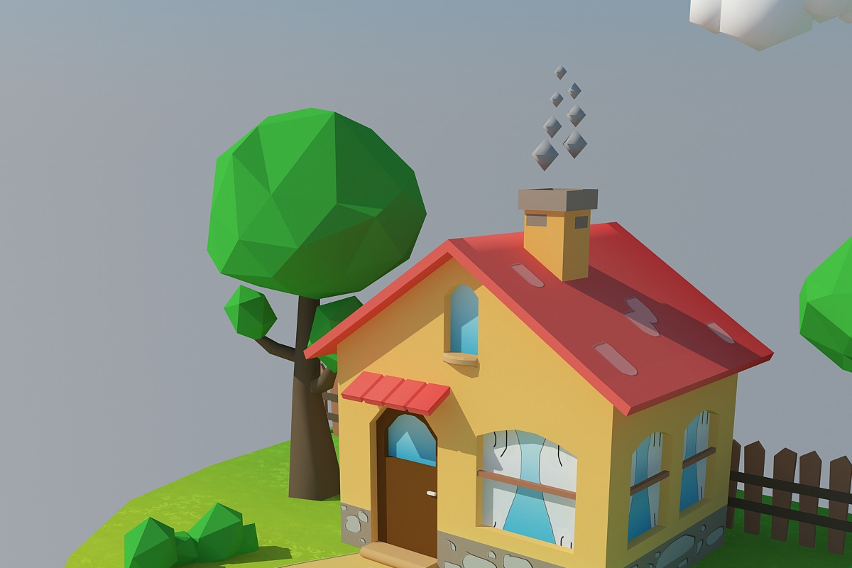 Low Poly House 1, an Architecture 3D Model by XYZ Space (Photo 3 of 5)